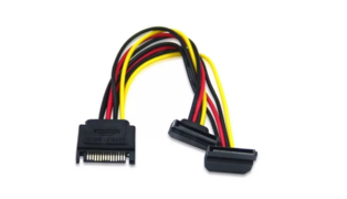 ADAPTADOR CABO FORÇA Y 2X SATA FÊMEA / 1 SATA MACHO 10CM