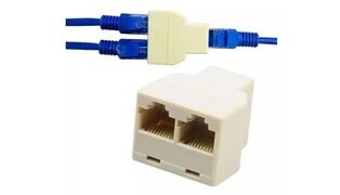 ADAPTADOR DUPLICADOR CABO DE REDE RJ45 INTERNET PC NOTEBOOK