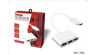 ADAPTADOR TIPO C PARA 2X USB 3.0 + TIPO C MTC-7001