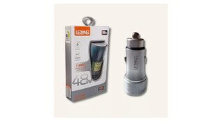 CARREGADOR VEICULAR USB E USB-C 48W LE-536