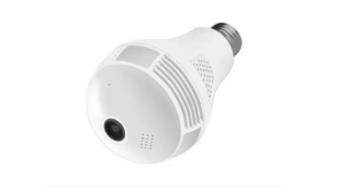 LÂMPADA COM CÂMERA PANORÂMICA ILUMINAÇÃO LED 3W LKW-5413