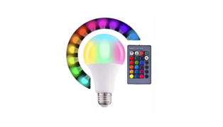 LÂMPADA DE LED RGB C/ CONTROLE 12W LK-RGB-12W