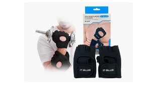 LUVA DE MUSCULAÇÃO E CROSFIT IT-BLUE LE-6107