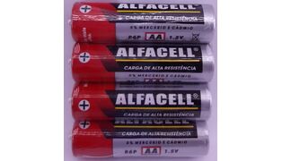 PILHA ALFACELL  AA  (4 UNIDADES)