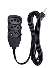 EXTENSÃO  3 TOMADAS  PLUG EXTENSOR 10A 3M