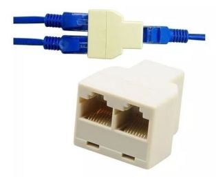 ADAPTADOR DUPLICADOR CABO DE REDE RJ45 INTERNET PC NOTEBOOK