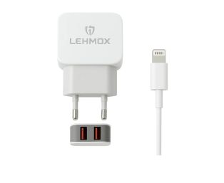 CARREGADOR IPHONE  LEHMOX 2USB LE-485