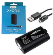 KIT CABO + BATERIA 1400MAH P/ CONTROLE DE XBOX ONE KP-5128