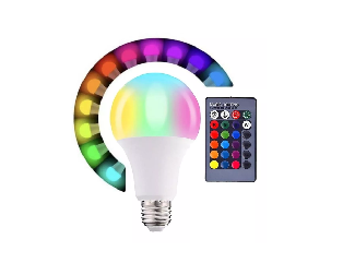 LÂMPADA DE LED RGB C/ CONTROLE 12W LK-RGB-12W