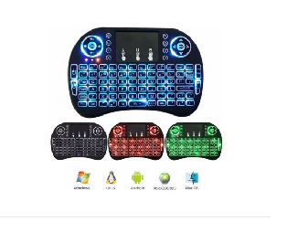 MINI TECLADO SEM FIO EXBOM  3 CORES RECARREGÁVEL BK-BTI8LED