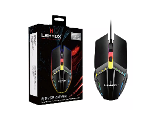 MOUSE GAMER USB COM DPI AJUSTÁVEL E LED LEHMOX - LEY-1511