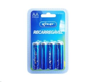 PILHA RECARREGÁVEL AA 2700MAH CARTELA C/ 4UN KP-4800AA