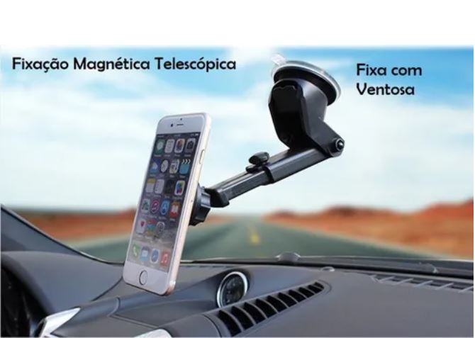 Suporte Magnético de Telemóvel para Ventilação do Carro Novoteck Z-015 –  Rotação 360º, Fixação Segura, para 3.5′-7′ Dispositivos – NOVOTECK